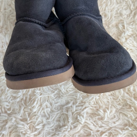 Ugg Bailey Bow II Boots fur Lined High Top Navy Blue size 8 suede round toe - Picture 6 of 13